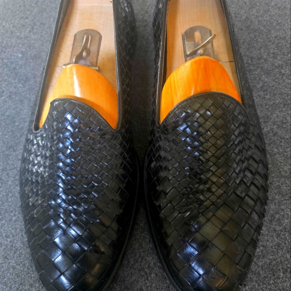 Cole Haan Black Woven Men's Loafers